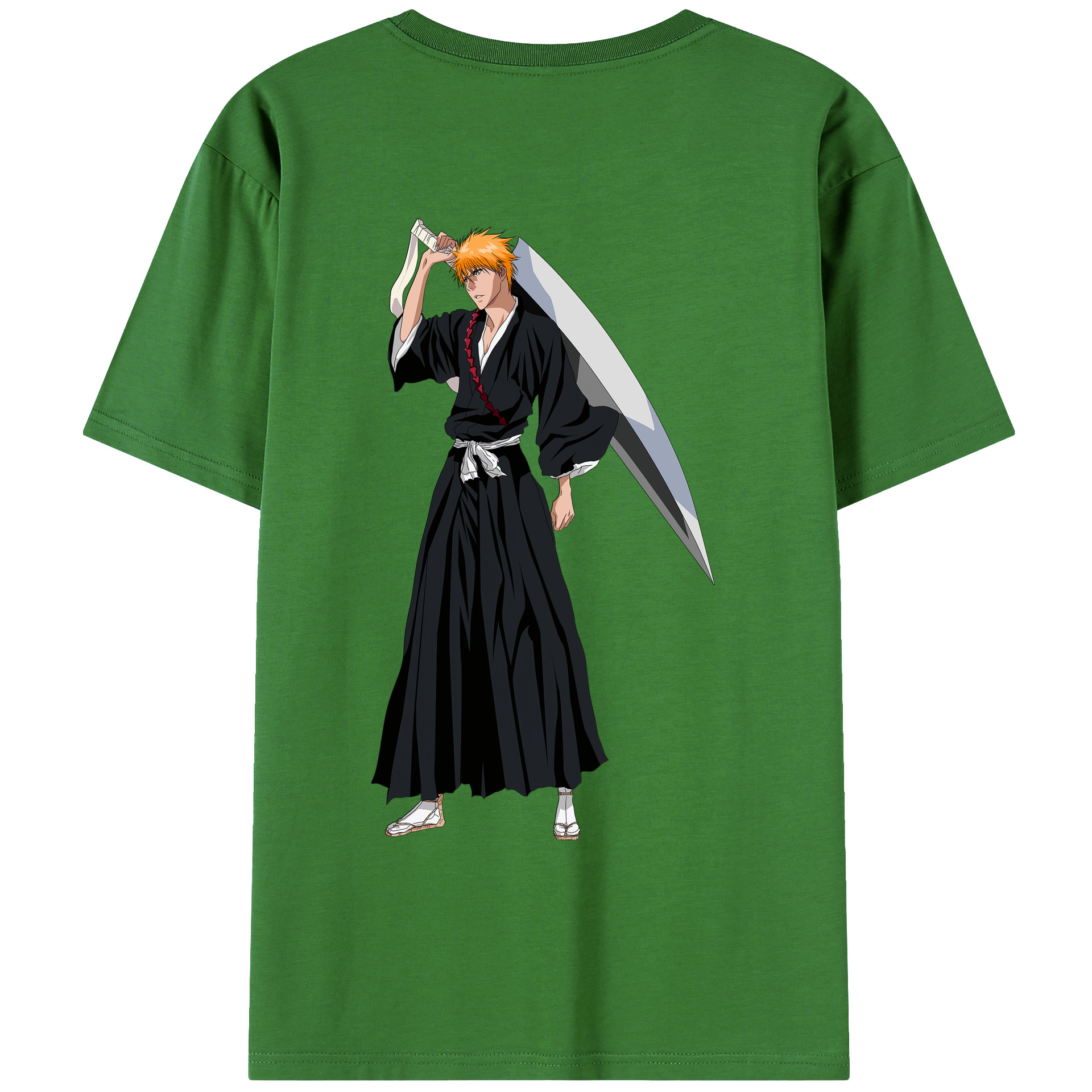 （画像用） ブリーチ 黒崎一護（くろさき いちご）BLEACH Kurosaki Ichigo レディース半袖Tシャツ(バックプリント)